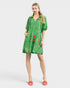 Green Botanical Print Mini Dress