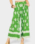 Green Floral Wide Leg Pants