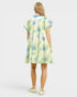 Blue Floral Tiered Mini Dress