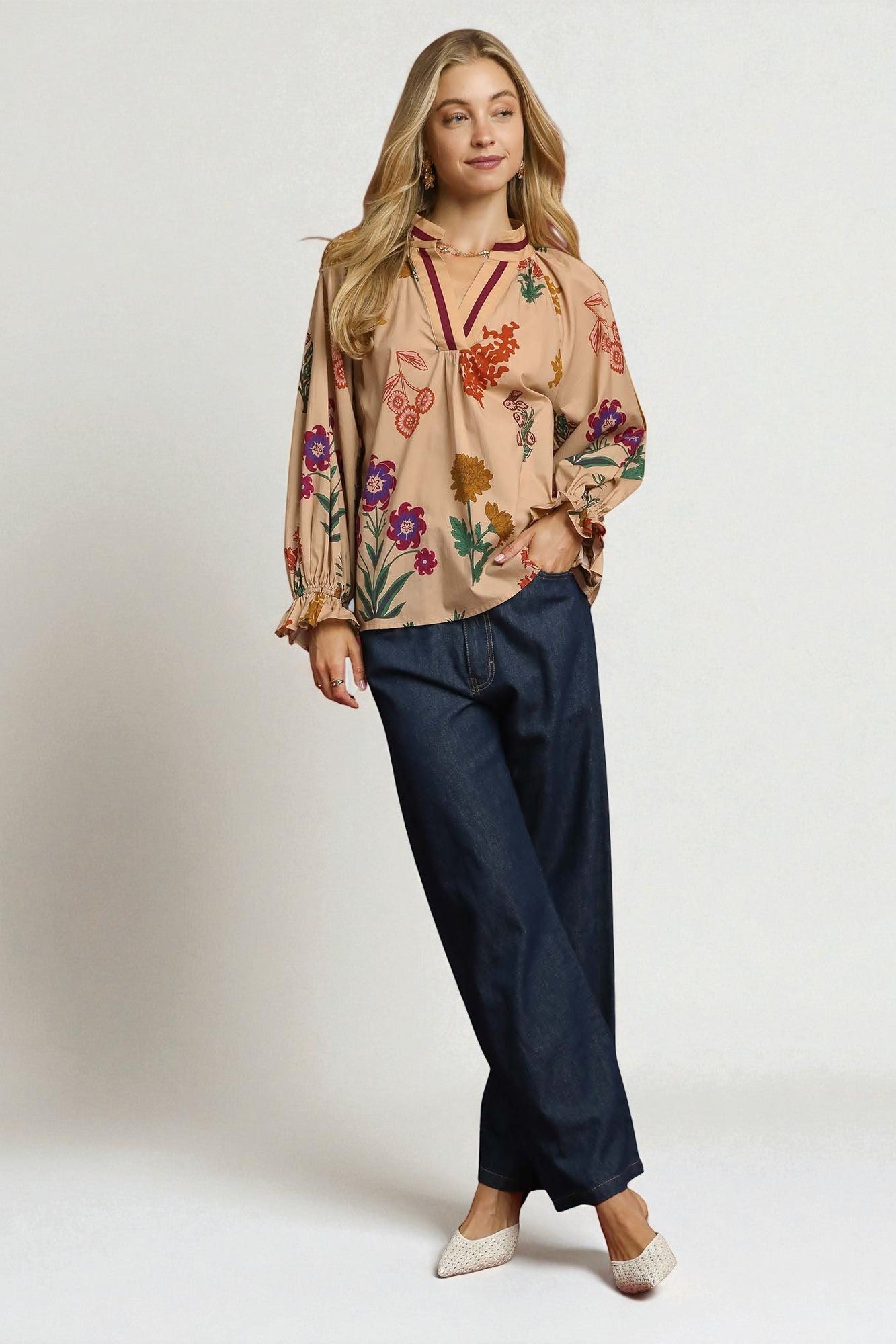 Sandstone Multi Floral Blouse
