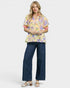 Sunwashed Yellow Multi Floral Ruffle Blouse
