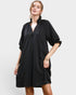 Black Floral Jacquard Mini Dress