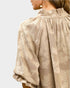 Taupe Floral Jacquard Mini Dress