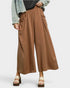 Brown Tencel Wide Leg Pants