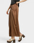 Brown Tencel Wide Leg Pants