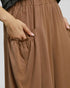 Brown Tencel Wide Leg Pants