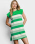Green Stripe Mini Dress