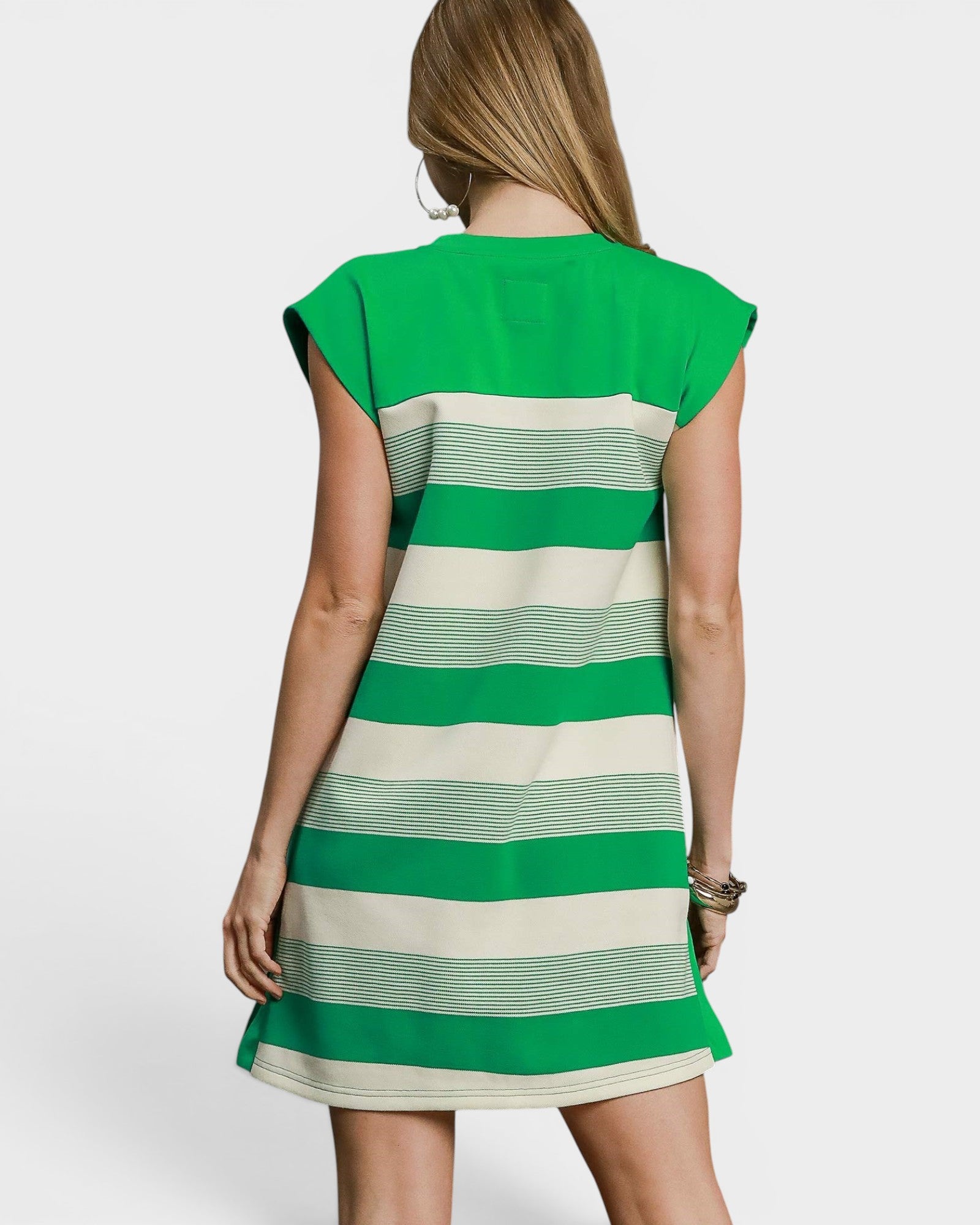 Green Stripe Mini Dress
