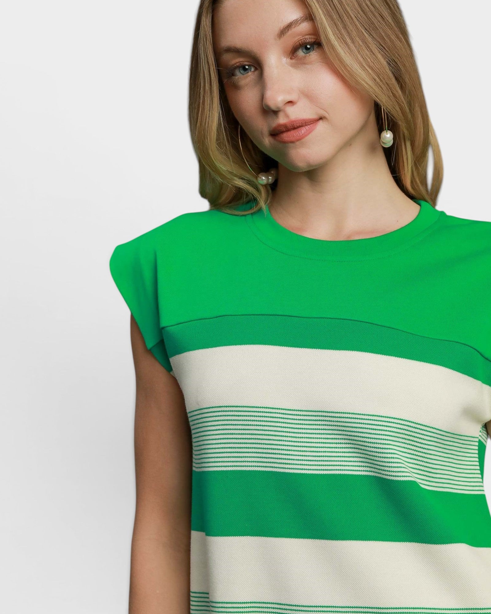 Green Stripe Mini Dress