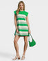 Green Stripe Mini Dress
