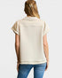 Ivory Half Zip Flutter Sleeve Top