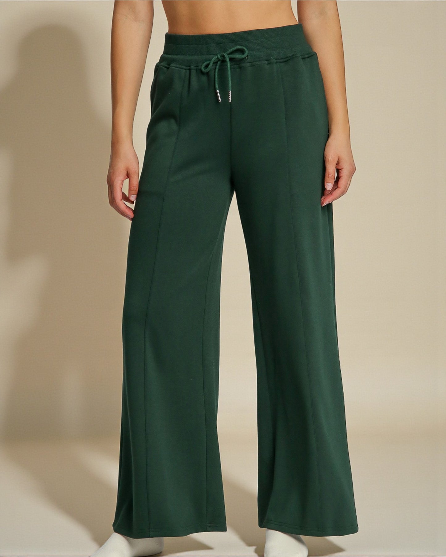 Forest Wide-Leg Drawstring Pants