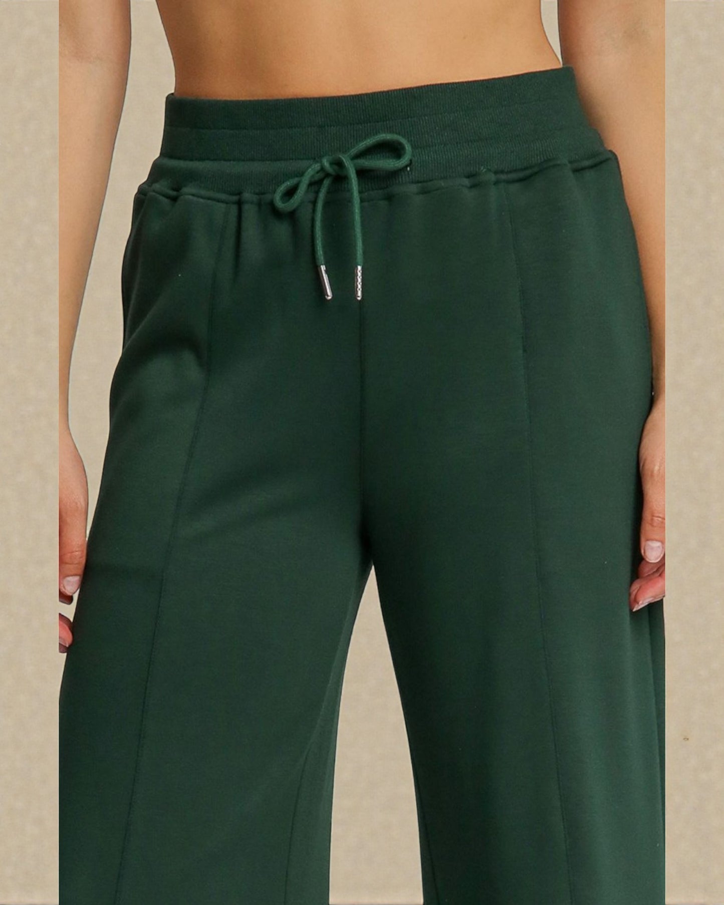Forest Wide-Leg Drawstring Pants
