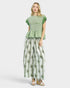 Ivory & Sage Geometric Wide Leg Pants
