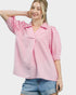 Pink Gingham Puff Sleeve Top