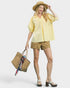 Yellow Gingham Puff Sleeve Top