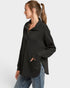 Black Snap Collar Pullover