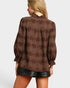 Chocolate Heart Jacquard Blouse