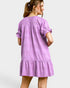 Lilac Heart Textured Cotton Mini Dress