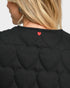 Black Heart Quilted Tie Front Vest