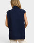 Navy Sleeveless Turtleneck Sweater