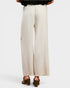 Oatmeal Linen Blend Wide Leg Pants