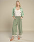 Sage Lace-Trim Wide Leg Pants