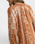 Terracotta Leaf Print Mini Dress