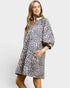 Cream Leopard Contrast Collar Mini Dress