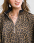 Chocolate Leopard Contrast Collar Mini Dress