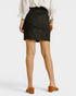 Black Button Front Mini Skirt