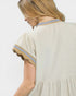 Sand & Blue Stripe Mini Dress