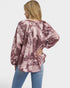 Mauve Metallic Long Sleeve Blouse