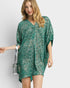 Antique Teal Metallic Leopard Tunic Dress