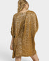 Antique Gold Metallic Leopard Tunic Dress