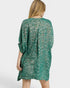 Antique Teal Metallic Leopard Tunic Dress