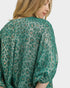 Antique Teal Metallic Leopard Tunic Dress