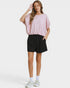 Light Mauve Gingham Bubble Hem Top