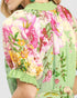 Floral-patterned jacket with a focus on the back design.