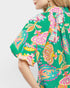 Emerald Floral Scallop Hem Top