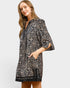 Black Geometric Print Mini Dress