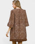 Brown Geometric Print Mini Dress