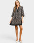 Black Geometric Print Mini Dress