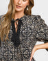 Black Geometric Print Mini Dress
