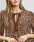 Brown Geometric Print Mini Dress