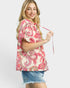 Pink Paisley Puff Sleeve Blouse