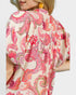 Pink Paisley Puff Sleeve Blouse
