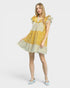 Merigold Mixed Print Ruffle Mini Dress