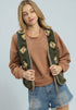 Forest Mix Aztec Sherpa Tie Front Vest