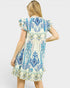 Cerulean Ruffle Sleeve Mini Dress